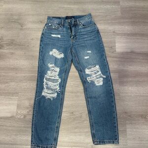 Aeropostale Blue Distressed Boyfriend Jeans